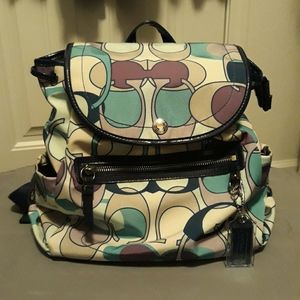 Kyra Scarf print Coach Backpack
